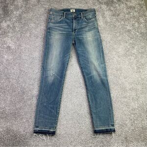 Citizens of Humanity Rocket Jean Women’s 27 Blue Crop Skinny High Rise Distress